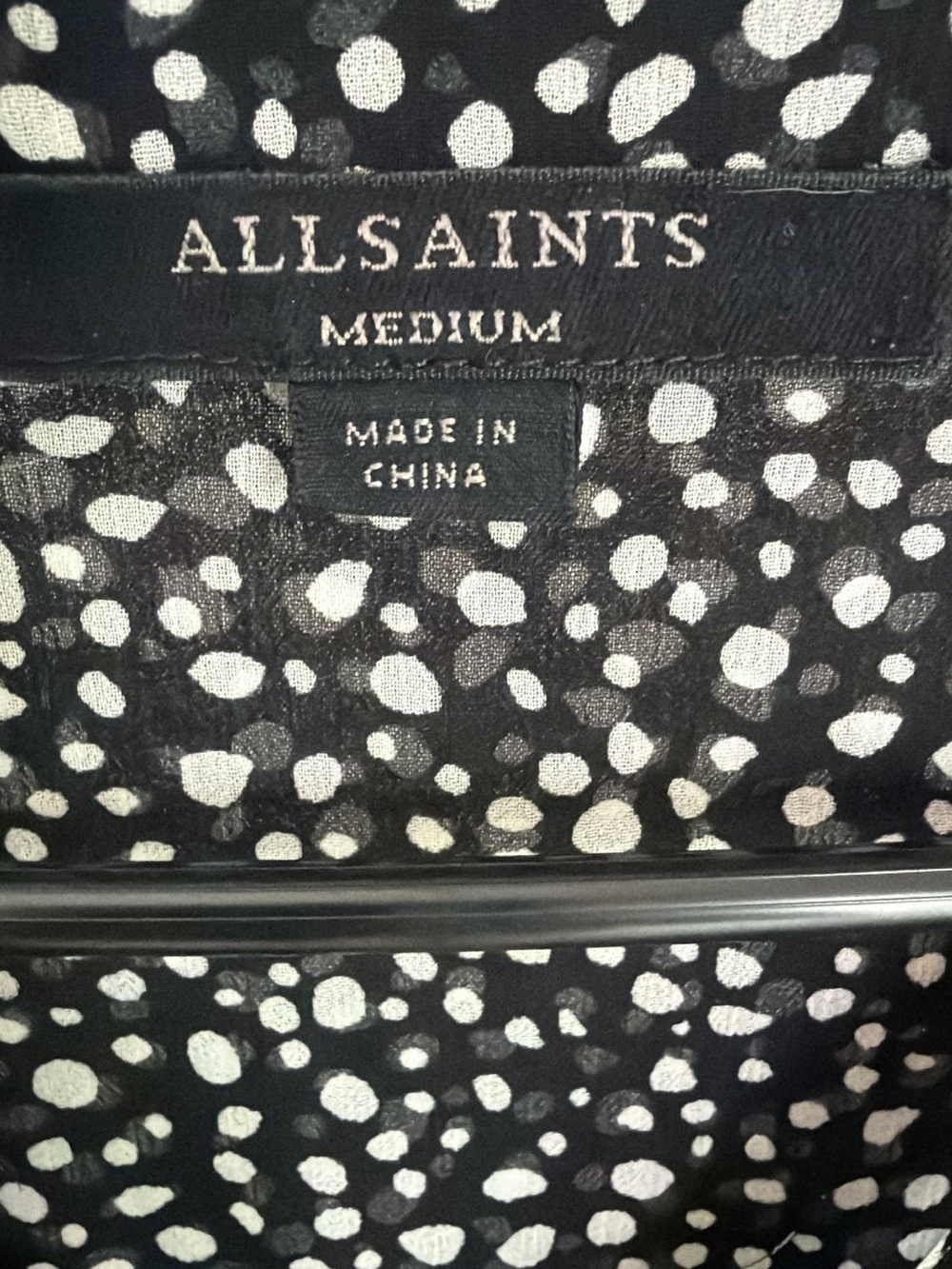 All Saints Martina Splash Dot Print Dress Size M - Picture 5 of 5